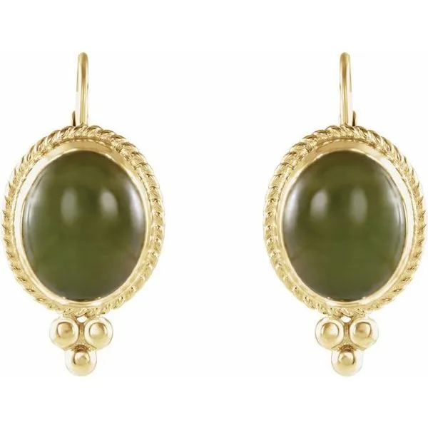 Cabochon Earrings Image 2 Linwood Custom Jewelers Linwood, NJ