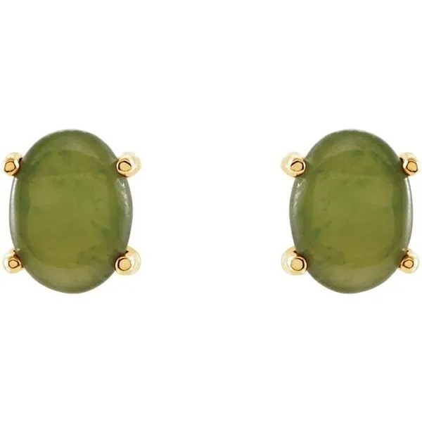 Oval 4-Prong Cabochon Earrings Image 2 James Wolf Jewelers Mason, OH