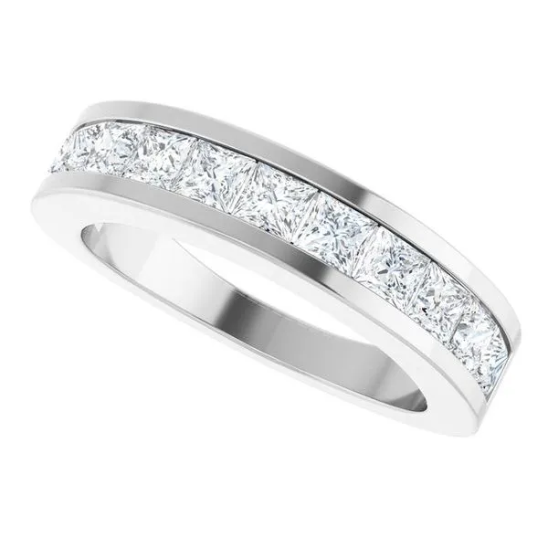 Channel-Set Tapered Anniversary Band Image 5 L & L jewelers Scarborough, ME