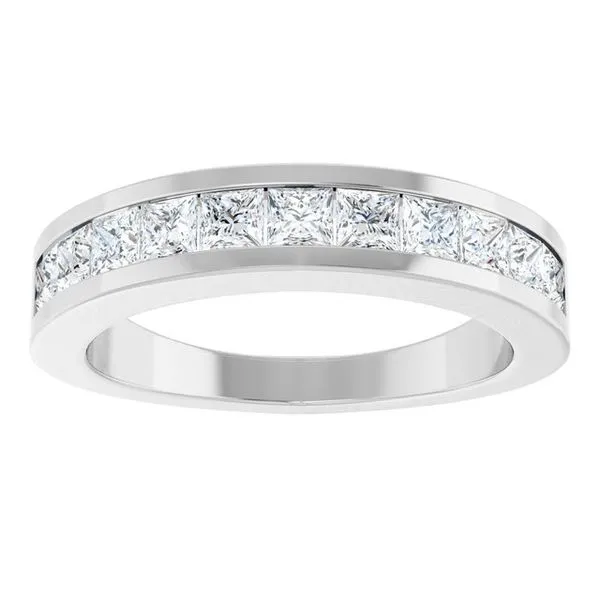 Channel-Set Tapered Anniversary Band Image 3 L & L jewelers Scarborough, ME