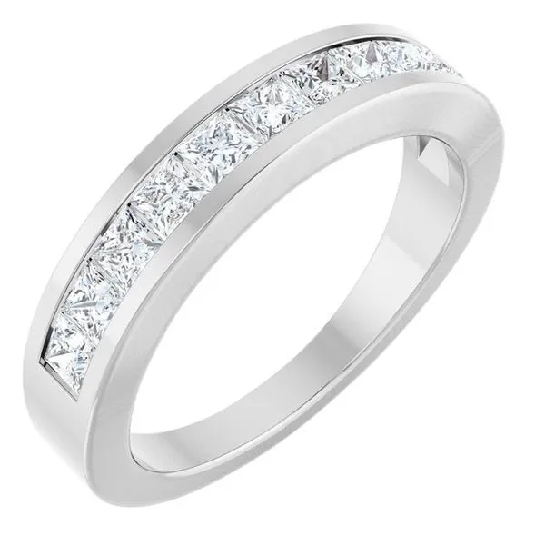 Channel-Set Tapered Anniversary Band Allain's Jewelry New Iberia, LA