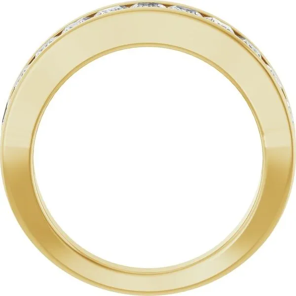 Channel-Set Tapered Anniversary Band Image 2 Quantum Qarat  Phoenix, AZ