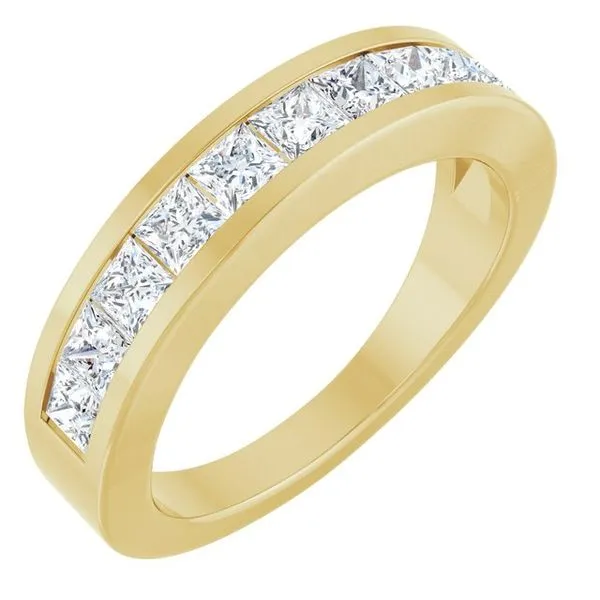 Channel-Set Tapered Anniversary Band L & L jewelers Scarborough, ME