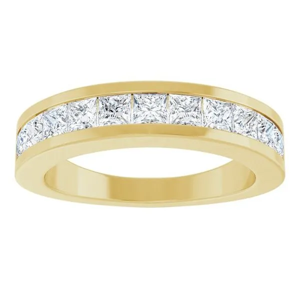 Channel-Set Tapered Anniversary Band Image 3 L & L jewelers Scarborough, ME