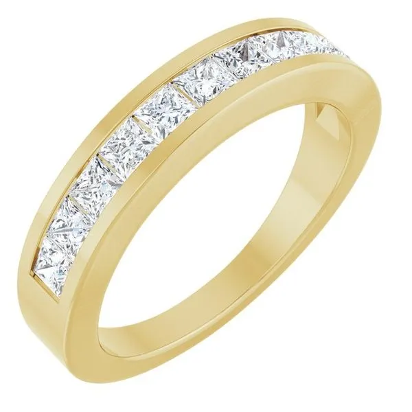 Channel-Set Tapered Anniversary Band L & L jewelers Scarborough, ME