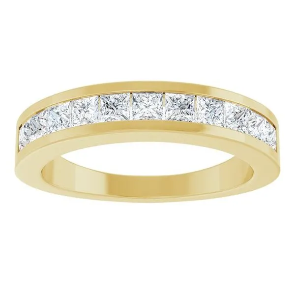 Channel-Set Tapered Anniversary Band Image 3 L & L jewelers Scarborough, ME