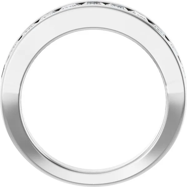 Channel-Set Tapered Anniversary Band Image 2 L & L jewelers Scarborough, ME