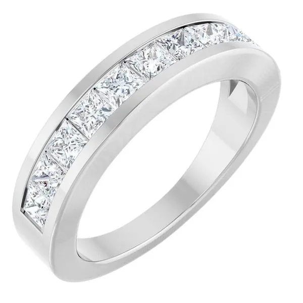 Channel-Set Tapered Anniversary Band Allain's Jewelry New Iberia, LA