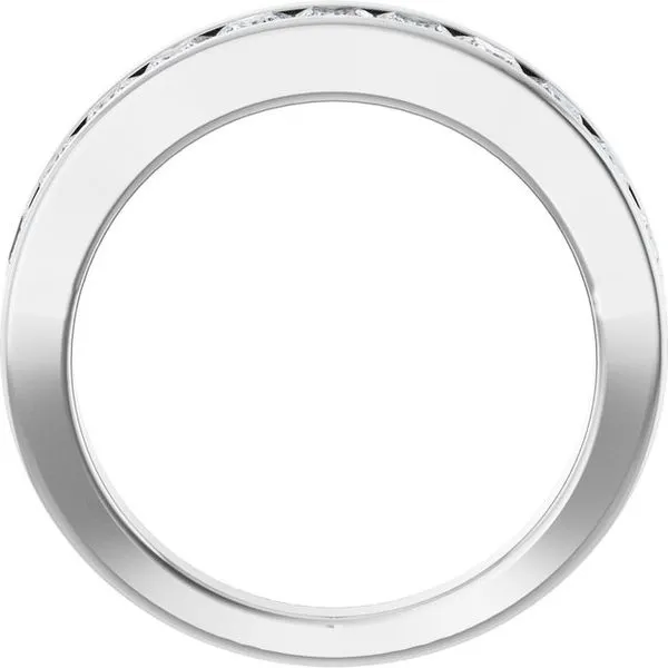 Channel-Set Tapered Anniversary Band Image 2 Allain's Jewelry New Iberia, LA
