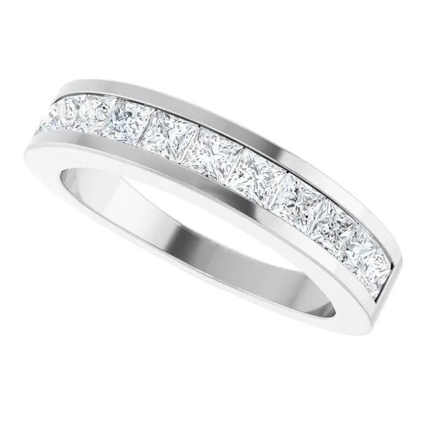 Channel-Set Tapered Anniversary Band Image 5 L & L jewelers Scarborough, ME