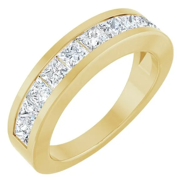 Channel-Set Tapered Anniversary Band Allain's Jewelry New Iberia, LA