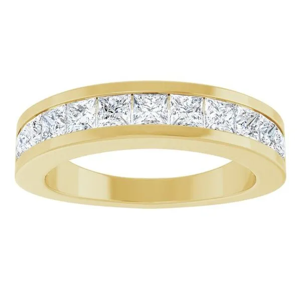 Channel-Set Tapered Anniversary Band Image 3 L & L jewelers Scarborough, ME