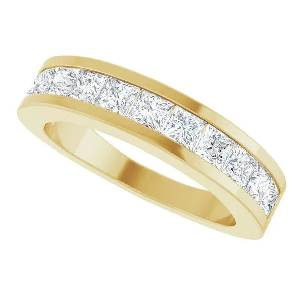 Channel-Set Tapered Anniversary Band Image 5 L & L jewelers Scarborough, ME