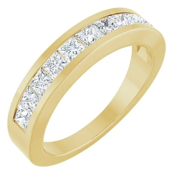 Channel-Set Tapered Anniversary Band L & L jewelers Scarborough, ME
