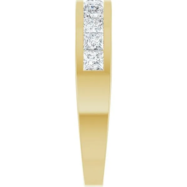 Channel-Set Tapered Anniversary Band Image 4 L & L jewelers Scarborough, ME