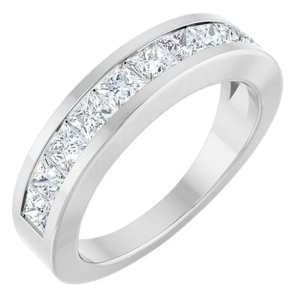 Channel-Set Tapered Anniversary Band Allain's Jewelry New Iberia, LA