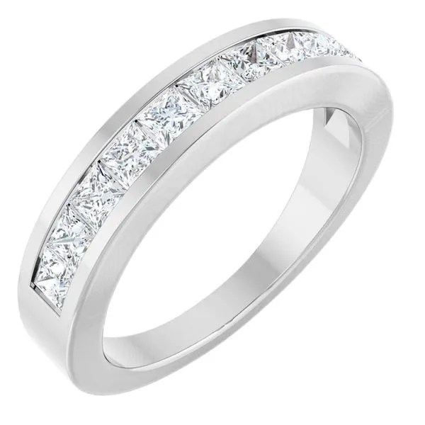 Channel-Set Tapered Anniversary Band L & L jewelers Scarborough, ME