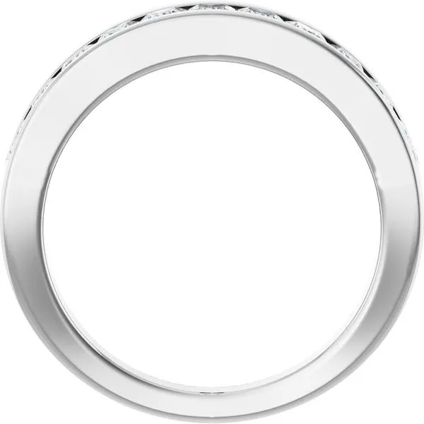 Channel-Set Tapered Anniversary Band Image 2 L & L jewelers Scarborough, ME