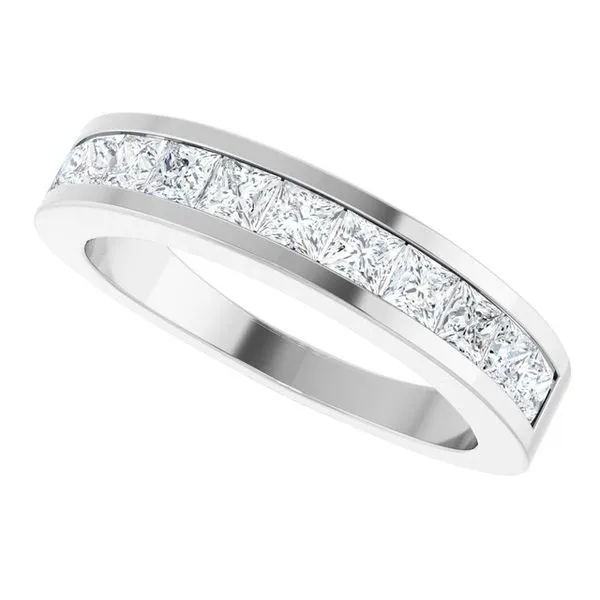 Channel-Set Tapered Anniversary Band Image 5 L & L jewelers Scarborough, ME
