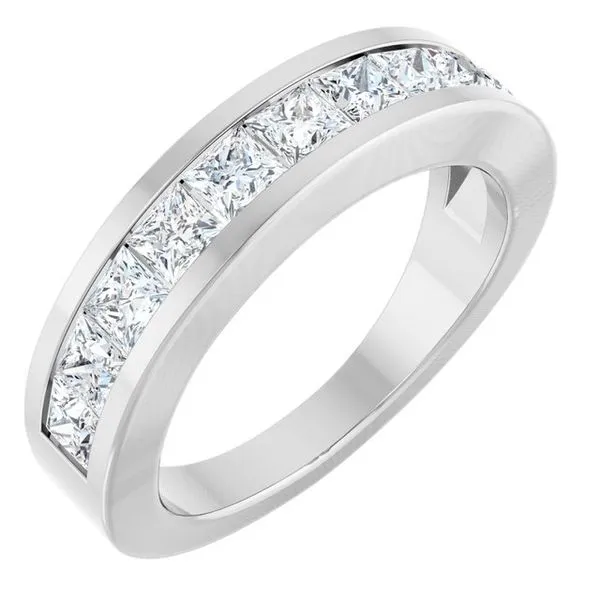 Channel-Set Tapered Anniversary Band L & L jewelers Scarborough, ME
