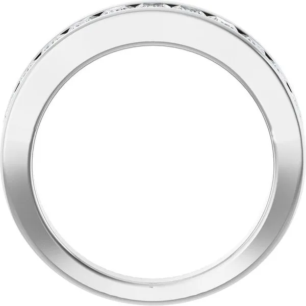 Channel-Set Tapered Anniversary Band Image 2 L & L jewelers Scarborough, ME