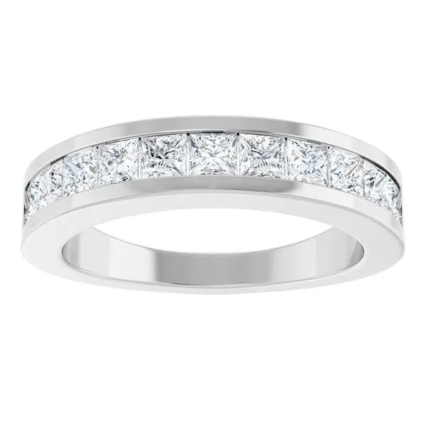 Channel-Set Tapered Anniversary Band Image 3 L & L jewelers Scarborough, ME