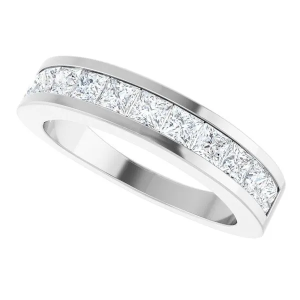 Channel-Set Tapered Anniversary Band Image 5 L & L jewelers Scarborough, ME