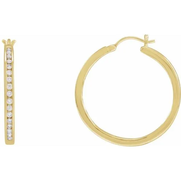 Accented Hoop Earrings D'Errico Jewelry Scarsdale, NY