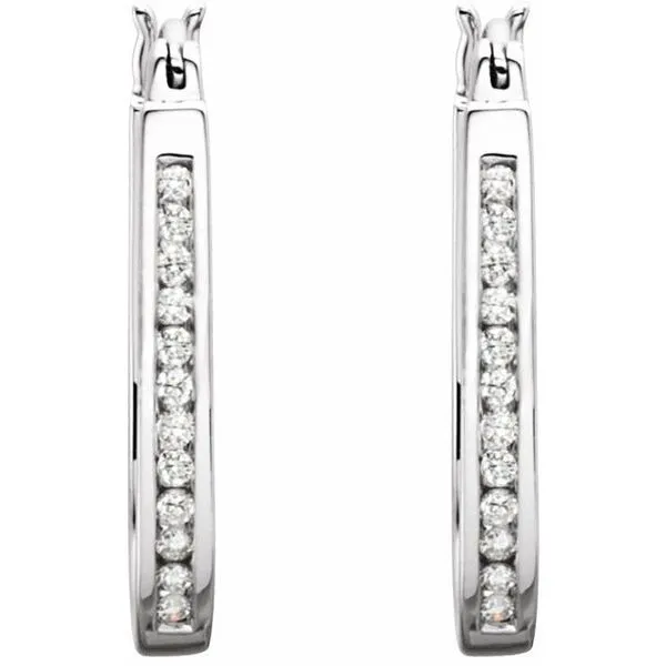 Inside-Outside Hoop Earrings Image 2 James Wolf Jewelers Mason, OH