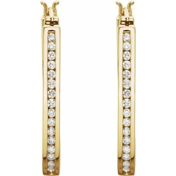 Inside-Outside Hoop Earrings Image 2 James Wolf Jewelers Mason, OH