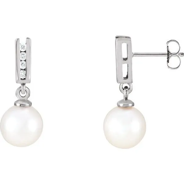 Accented Pearl Earrings James Wolf Jewelers Mason, OH