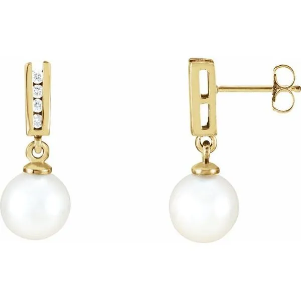 Accented Pearl Earrings Rick's Jewelers California, MD