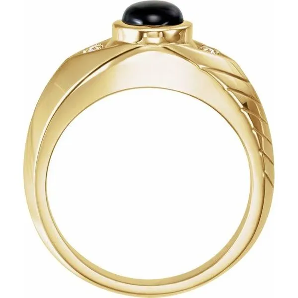 Bezel-Set Accented Ring Image 2 Henry B. Ball Jewelers Canton, OH