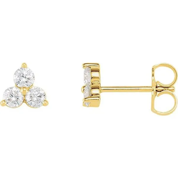 Three-Stone Cluster Earrings James Wolf Jewelers Mason, OH