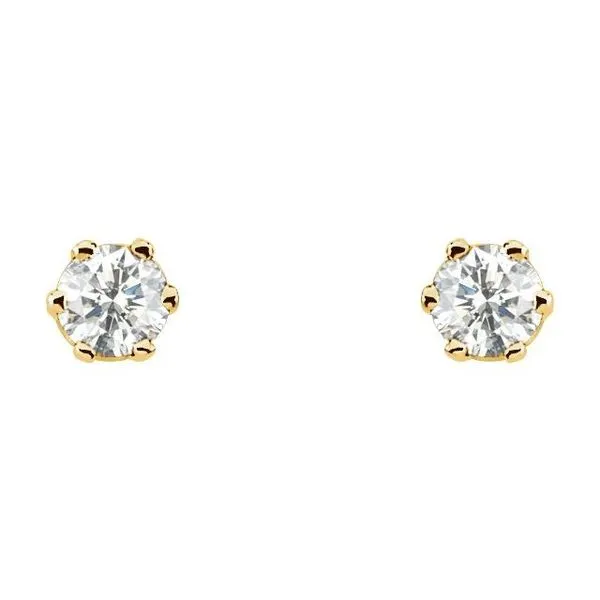 Round 6-Prong Stud Earrings Image 3 Hart's Jewelers Grants Pass, OR
