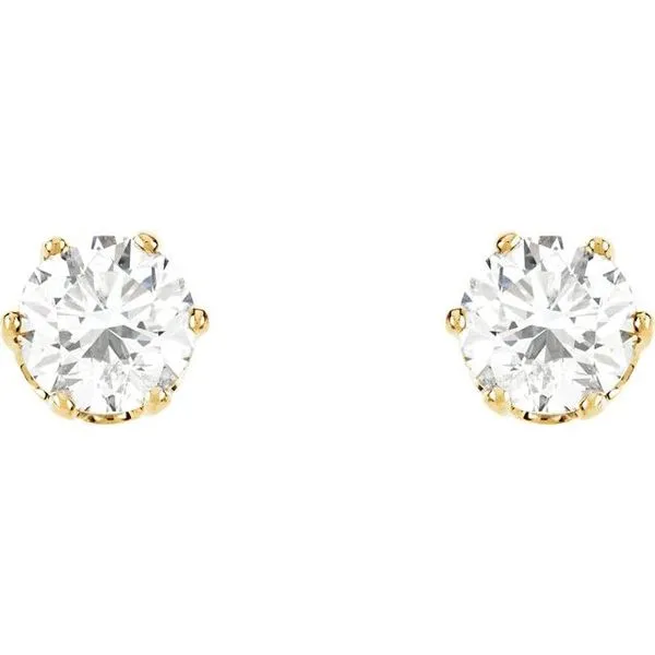 Round 6-Prong Stud Earrings Image 2 Cherry Street Jewelers Tulsa, OK
