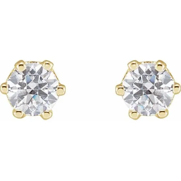 Round 6-Prong Stud Earrings Image 2 Cherry Street Jewelers Tulsa, OK