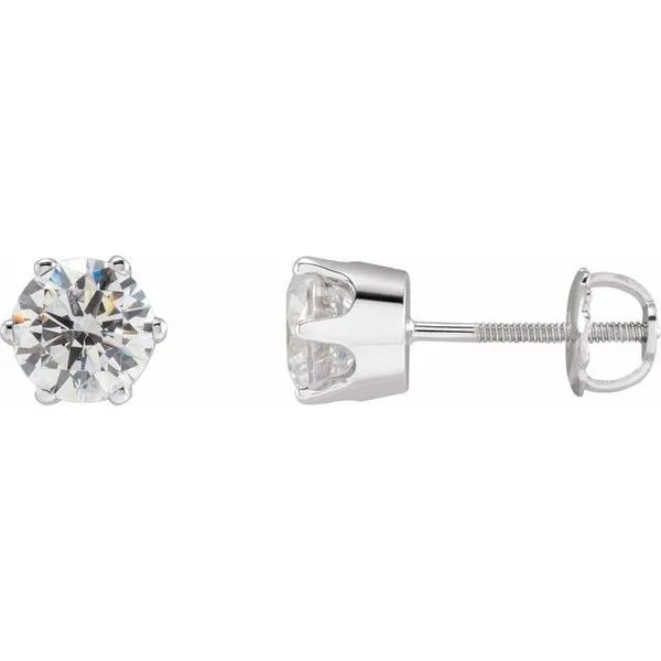 Round 6-Prong Stud Earrings Diny's Jewelers Middleton, WI