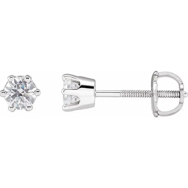 Round 6-Prong Stud Earrings Henry B. Ball Jewelers Canton, OH