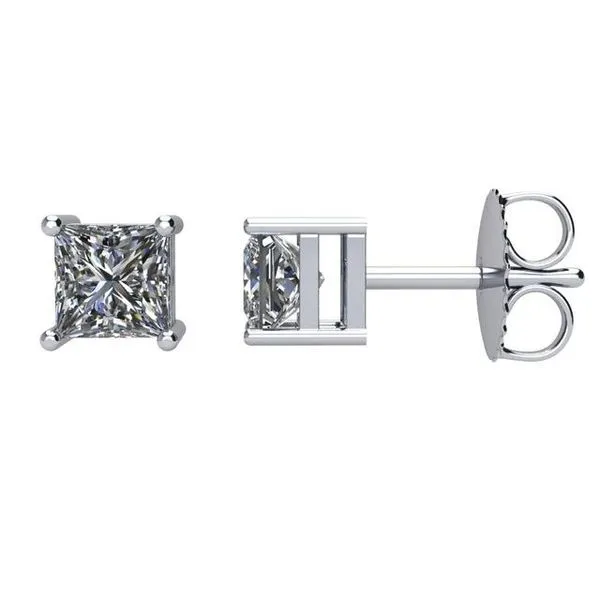 Square 4-Prong Stud Earrings Hart's Jewelers Grants Pass, OR