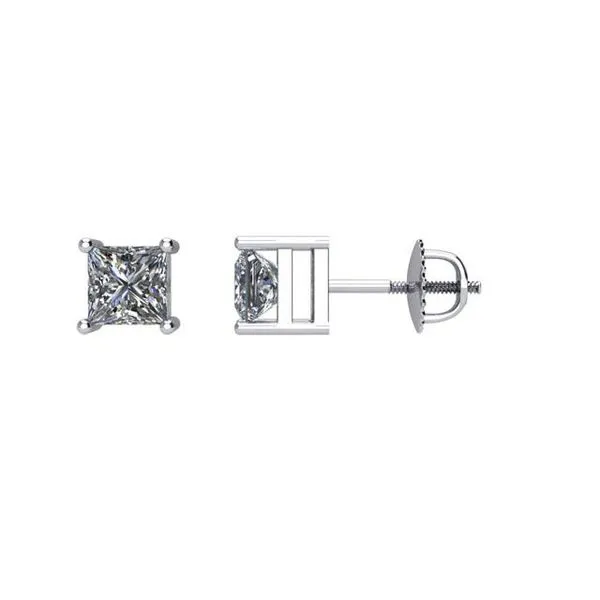 Square 4-Prong Stud Earrings Henry B. Ball Jewelers Canton, OH