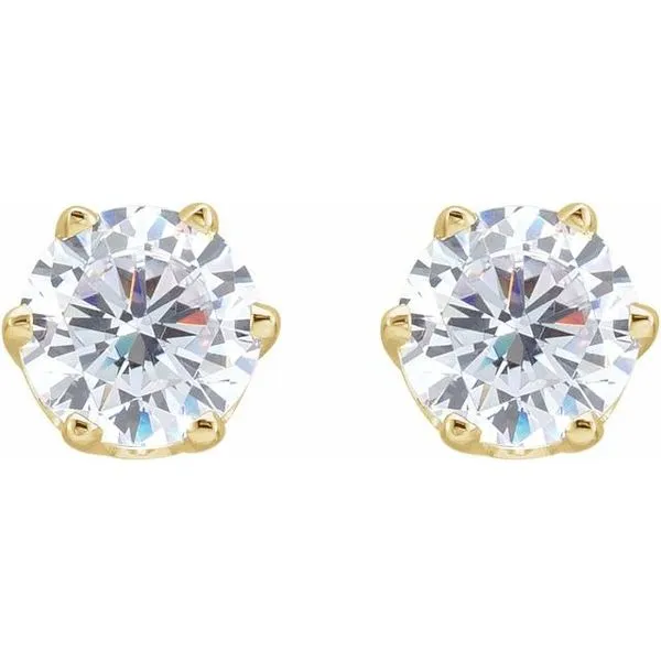 Round 6-Prong Stud Earrings Image 2 Cherry Street Jewelers Tulsa, OK