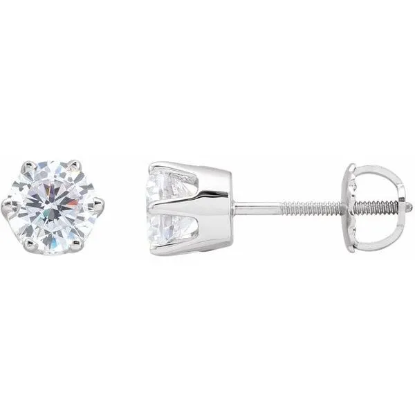 Round 6-Prong Stud Earrings Moseley Diamond Showcase Inc Lexington, SC