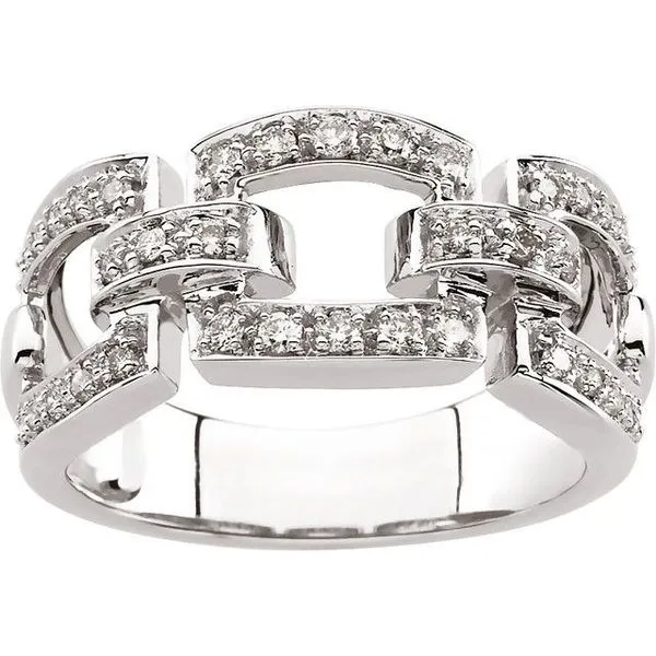 Accented Link Ring Image 3 Boyd Jewelers Wesley Chapel, FL