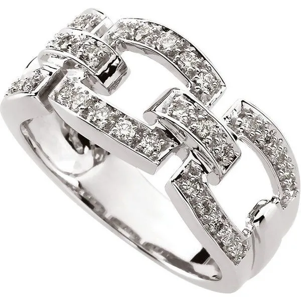 Accented Link Ring Image 5 Henry B. Ball Jewelers Canton, OH