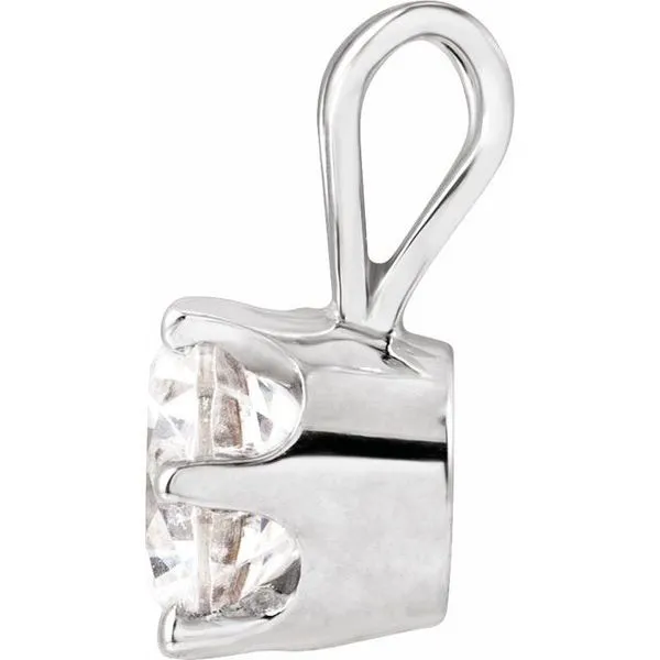 Round 6-Prong Solitaire Pendant Image 2 Becky Beck's Jewelry DeKalb, IL