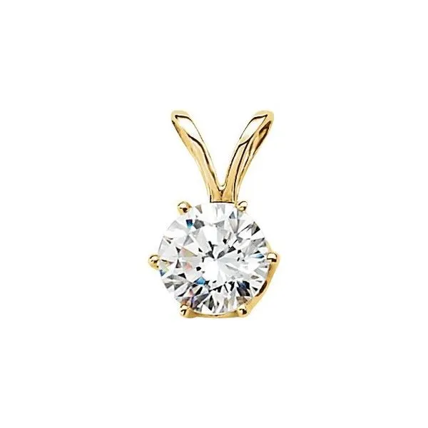 Round 6-Prong Solitaire Pendant Scirto's Jewelry Lockport, NY
