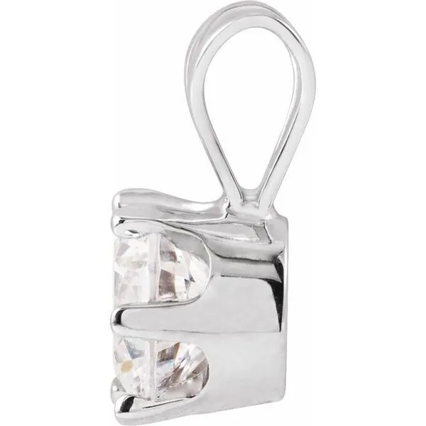 Round 6-Prong Solitaire Pendant Image 2 Scirto's Jewelry Lockport, NY