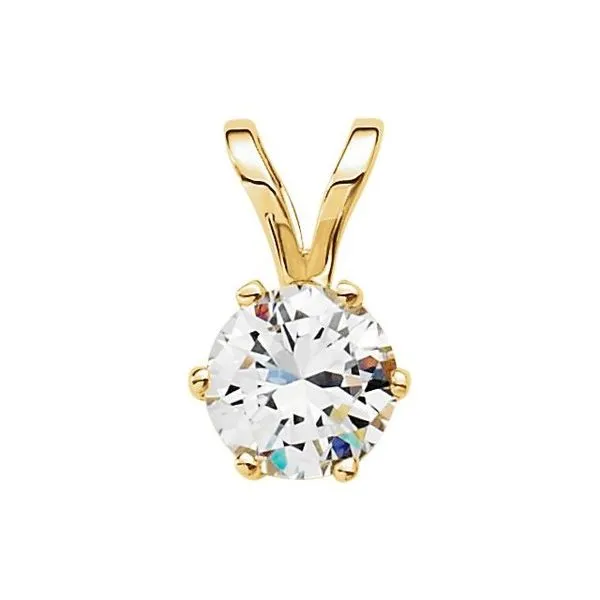 Round 6-Prong Solitaire Pendant Holly's Jewelry Mountain Home, AR