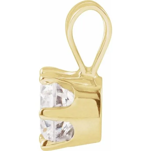 Round 6-Prong Solitaire Pendant Image 2 Becky Beck's Jewelry DeKalb, IL